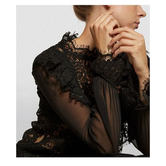 SELF-PORTRAIT
Lace Ruffle Shirt size 2 - Picture 3 of 6